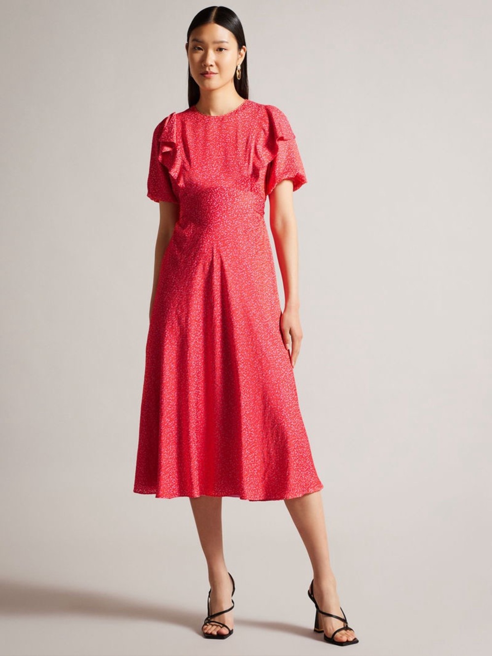 Ted Baker Mayyia Puff Sleeve Midi Dress